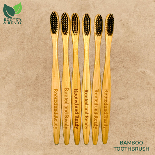 6-Pack Bamboo Toothbrush | Eco-Friendly | Soft BPA-Free Bristles