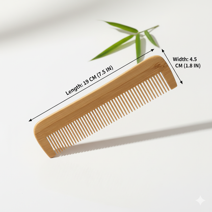 Natural Neem Wood Comb – Anti-Bacterial & Eco-Friendly