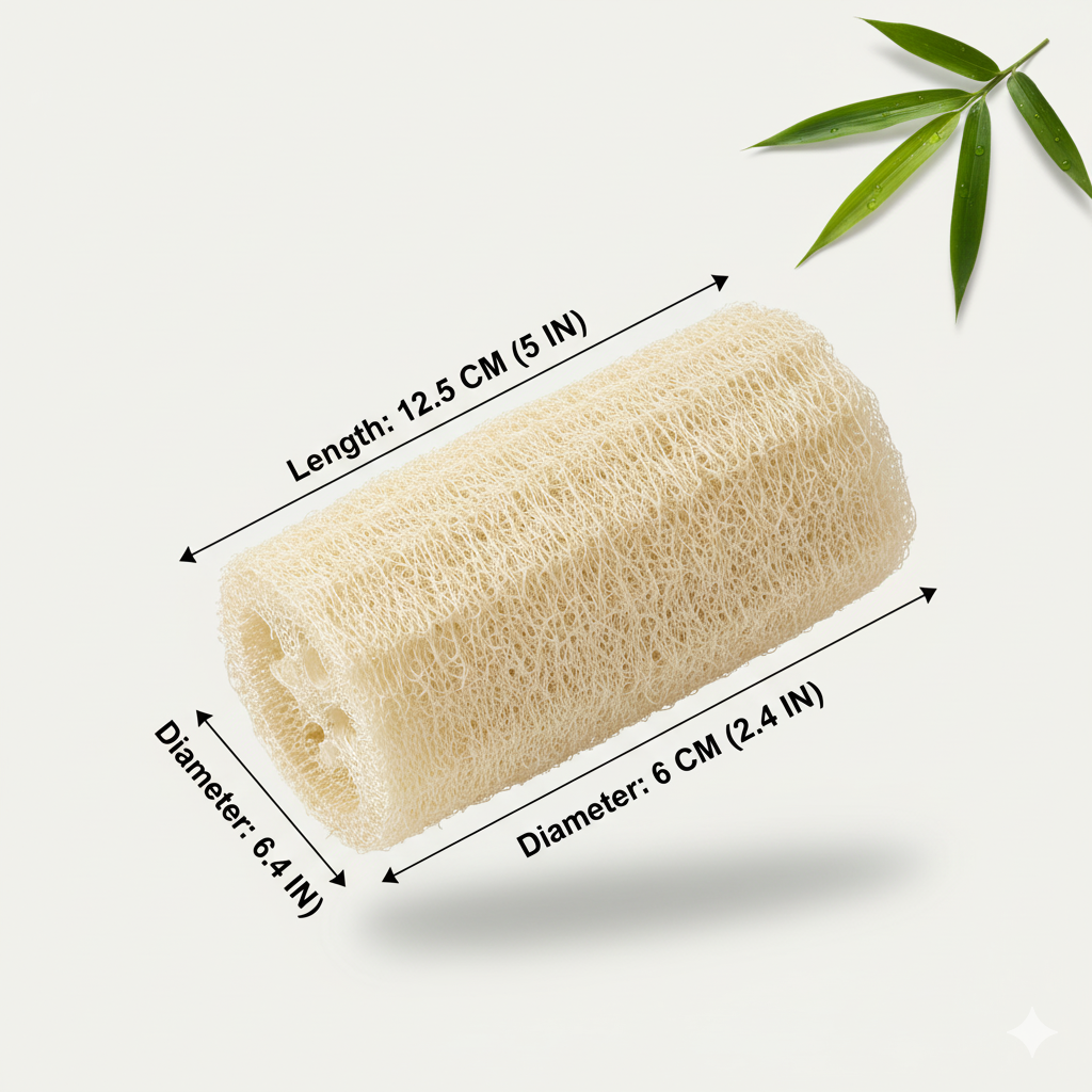 Natural Eco-Friendly Loofah Sponge – Gentle Exfoliating Bath & Body Scrubber