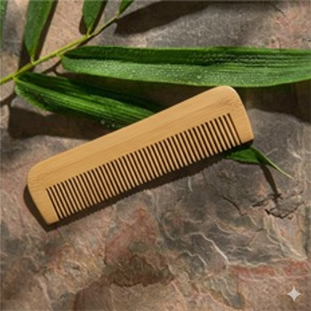 Natural Neem Wood Comb – Anti-Bacterial & Eco-Friendly