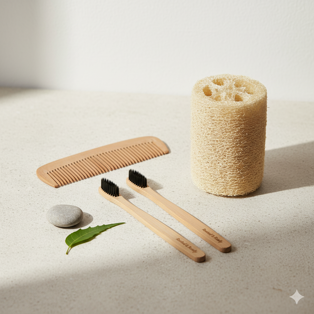 Self-Care Starter Kit – Eco Essentials for Everyday Use Your daily self-care essentials — eco-friendly, gentle, and thoughtfully crafted for body & mind refreshment.