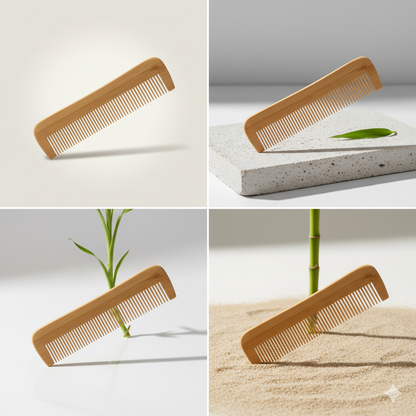 Natural Neem Wood Comb – Anti-Bacterial & Eco-Friendly